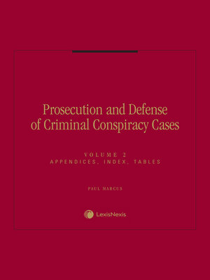 cover image of Prosecution and Defense of Criminal Conspiracy Cases